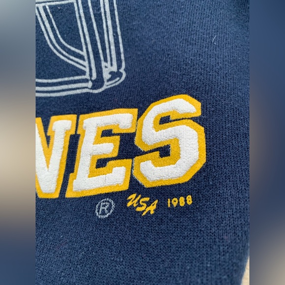 Vintage 80s Medium Michigan Wolverines Football Crewneck Sweatshirt USA Made - Picture 7 of 11